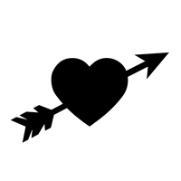 Symbool hart pijl