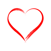 Symbool hart rood